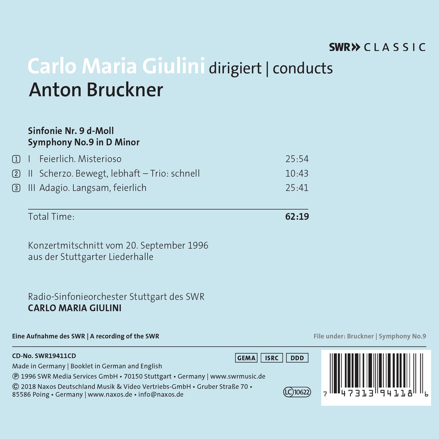Bruckner: Symphony No. 9, WAB 109