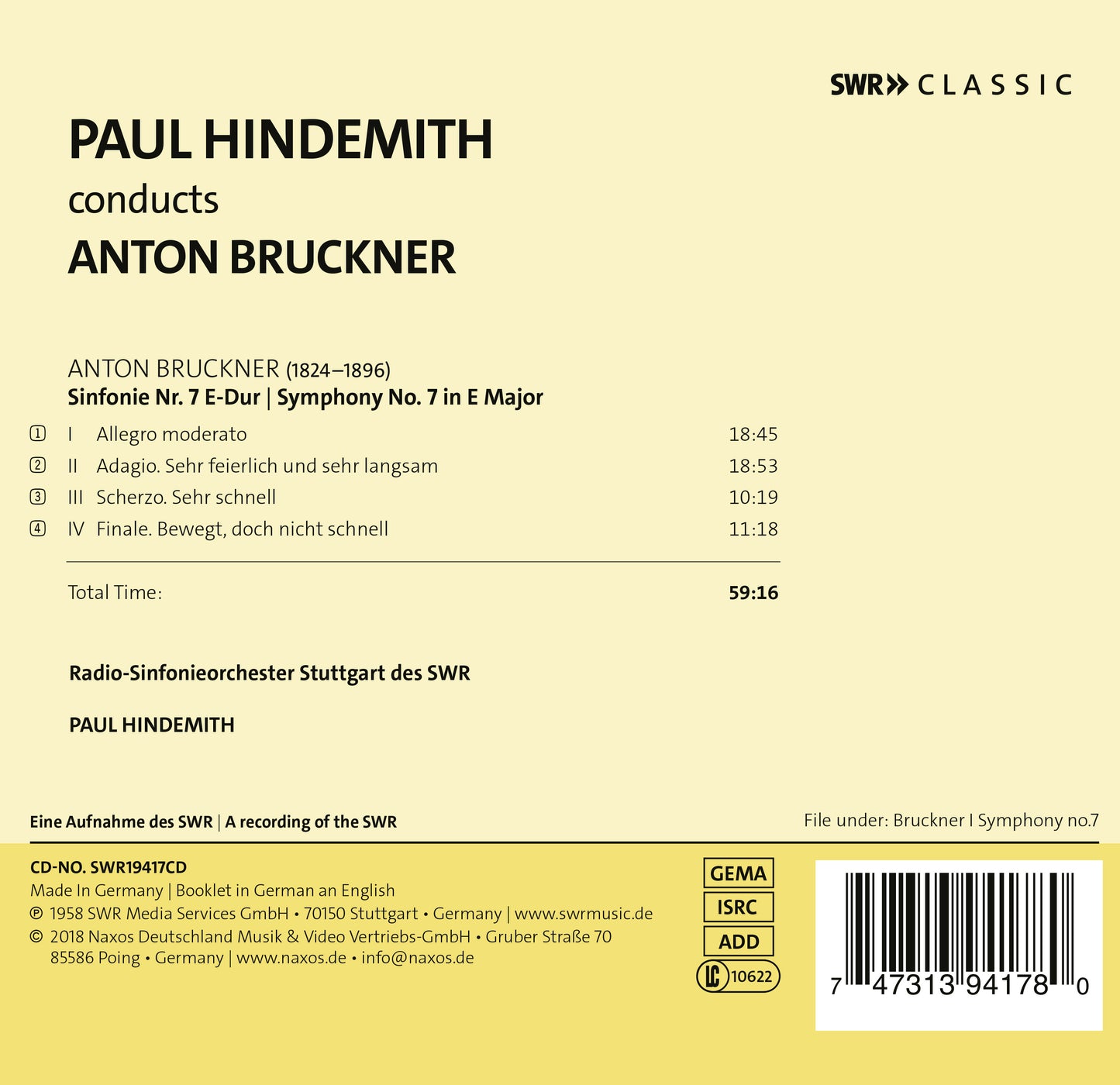 Bruckner: Symphony No. 7 in E Major, WAB 107