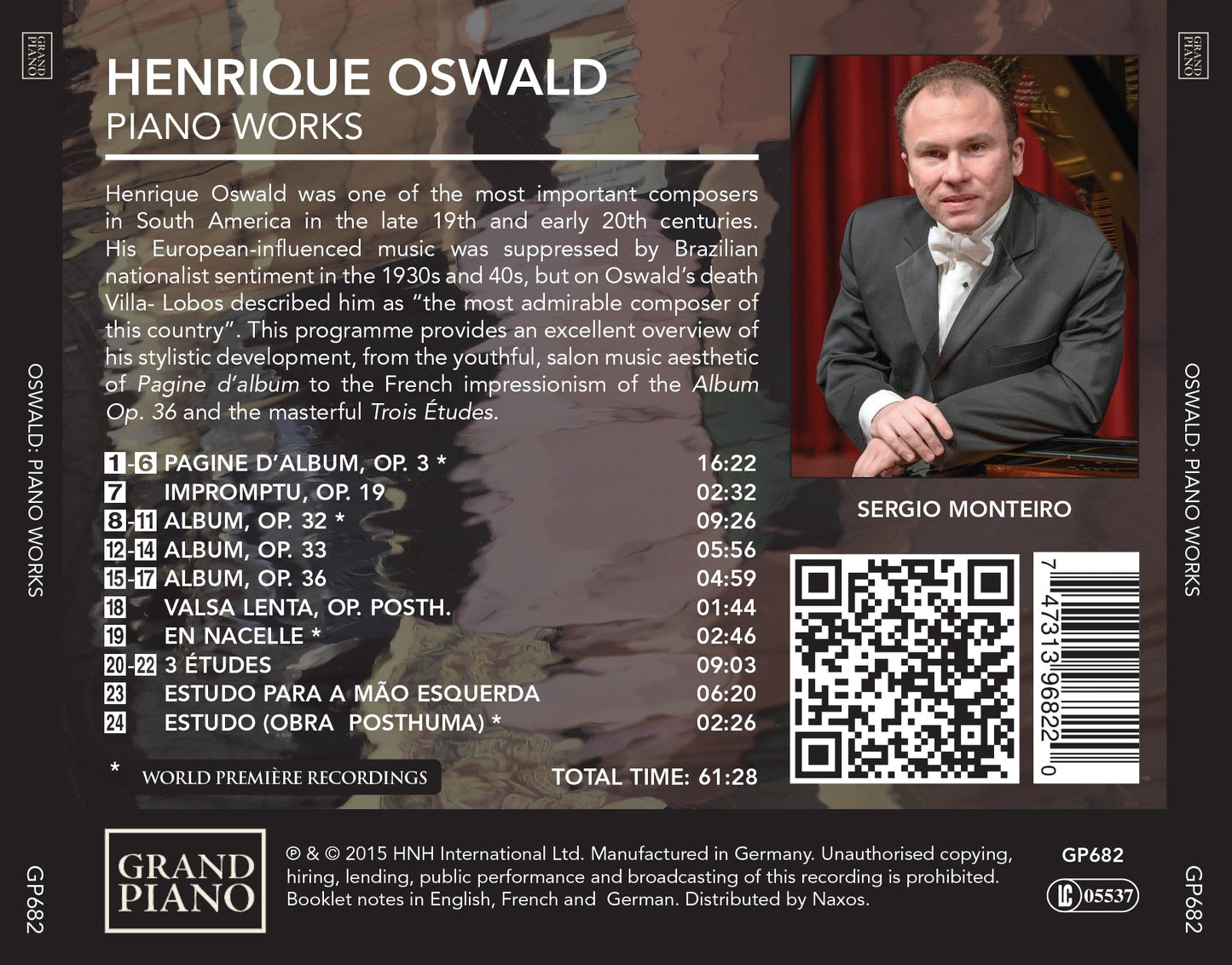 Oswald: Works For Piano  Sergio Monteiro