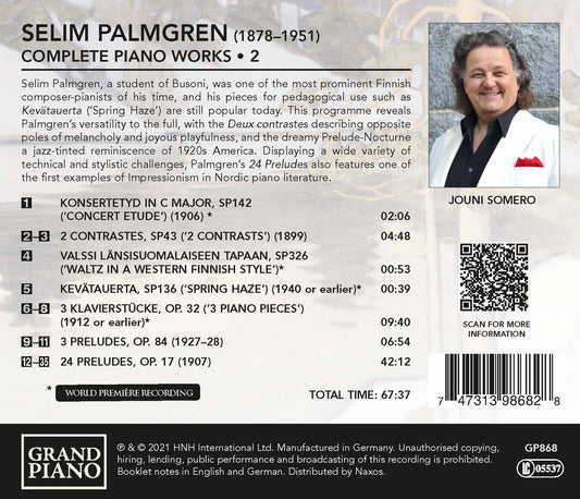 Palmgren: Complete Piano Works, Vol. 2