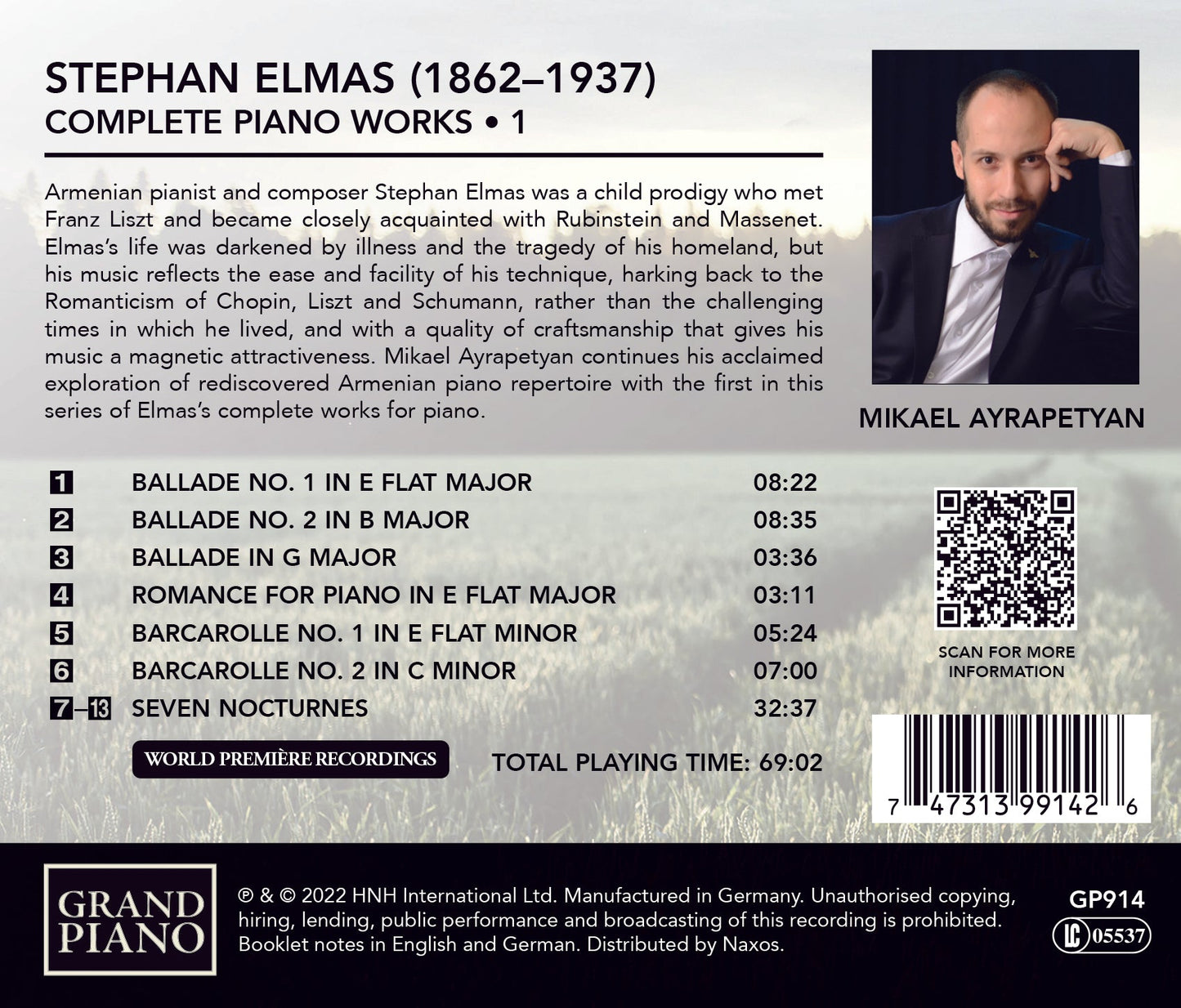 Elmas: Complete Piano Works, Vol. 1