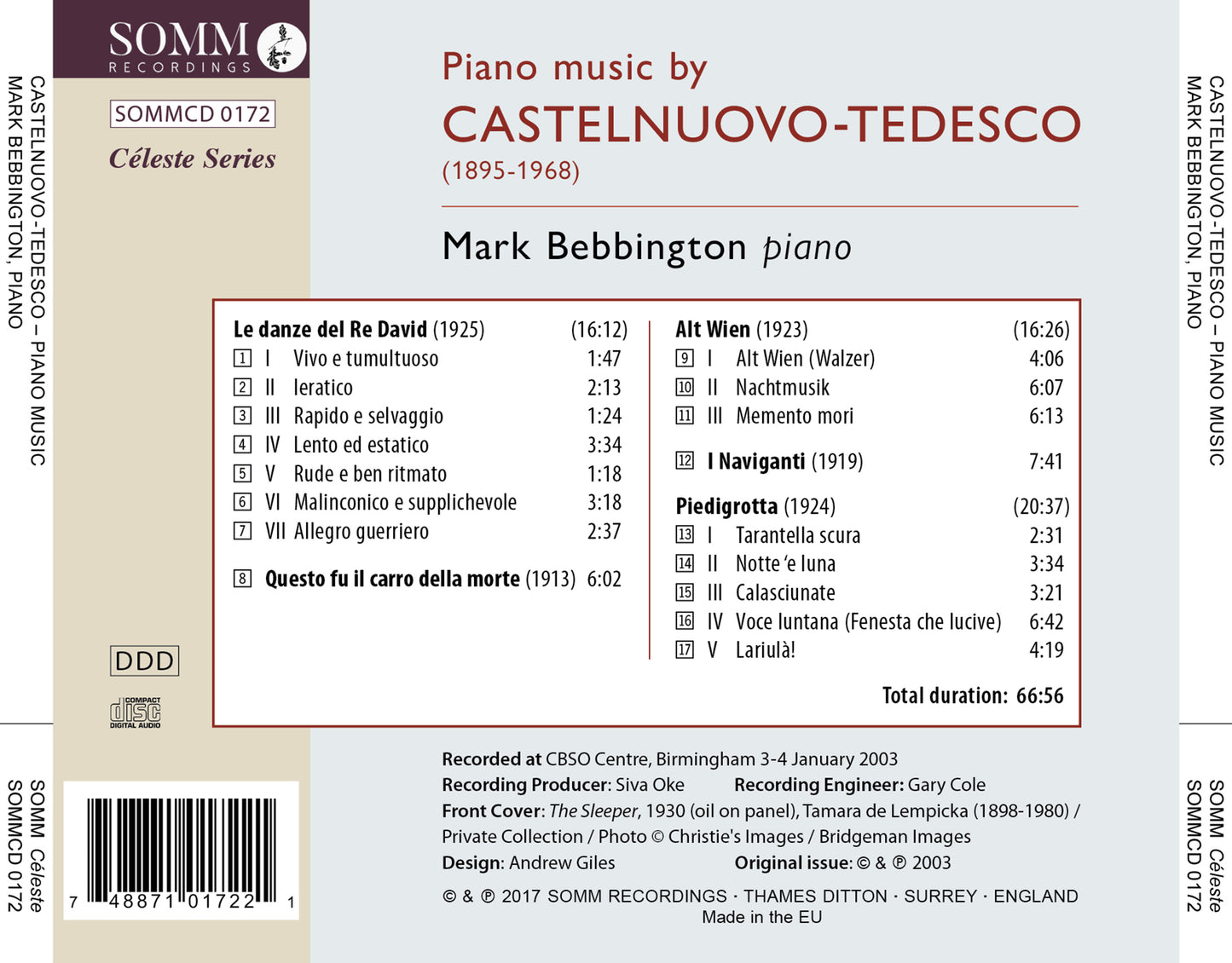 Castelnuovo-Tedesco: Piano Works