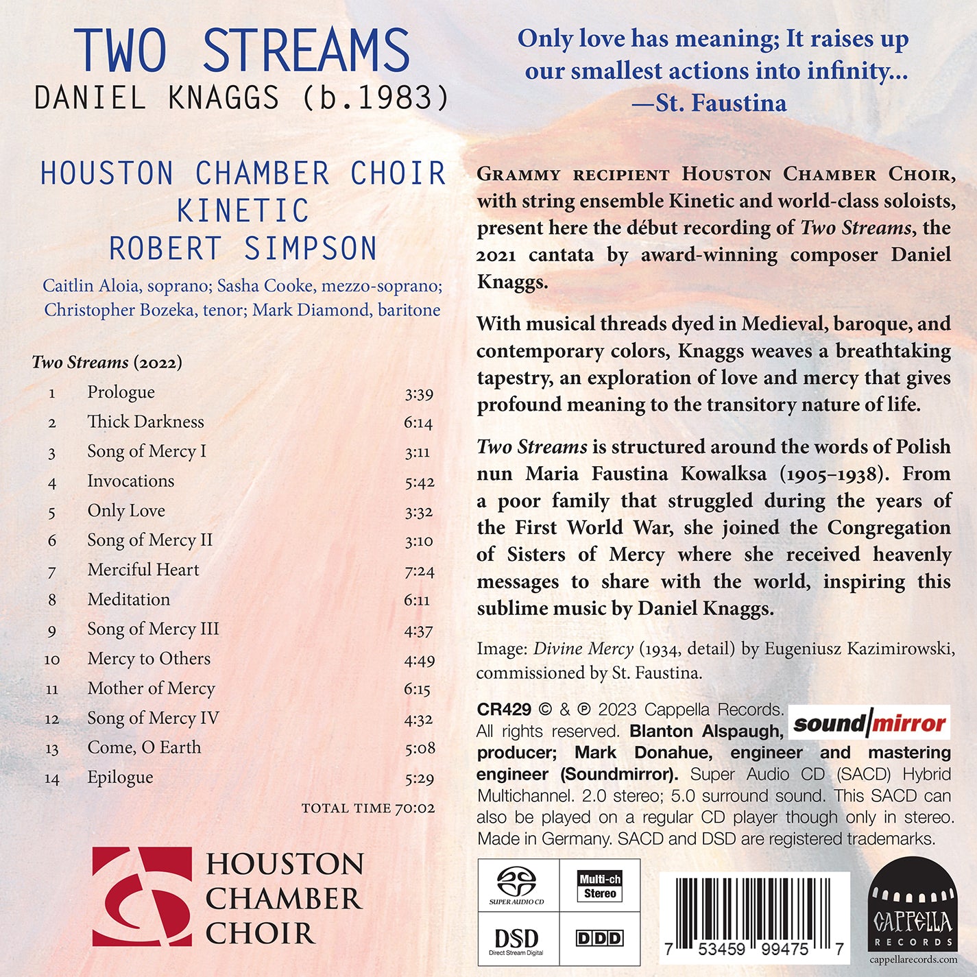 Knaggs: Two Streams  Houston Chamber Choir, Kinetic, Robert Simpson