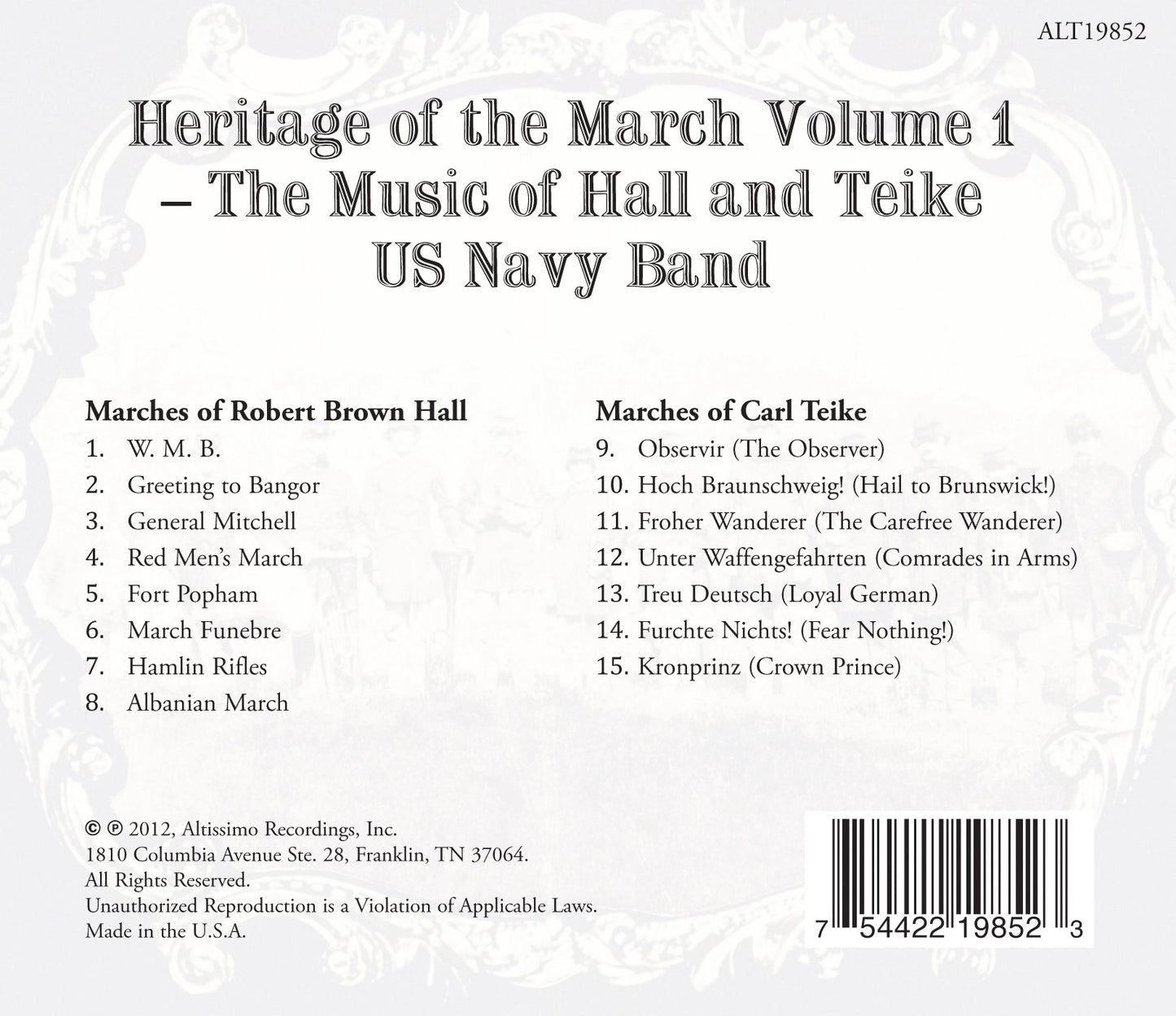 Heritage of the March, Vol. 1