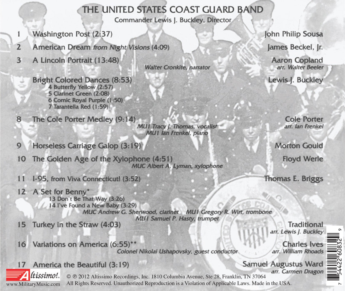 Americana  Us Coast Guard Band, Buckley, Cronkite, Ushapovsky, Thomas, Frenkel, Lyman, Sherwood, Hasty, Wirt
