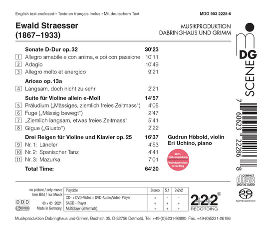 Straesser: Works for Violin & Piano