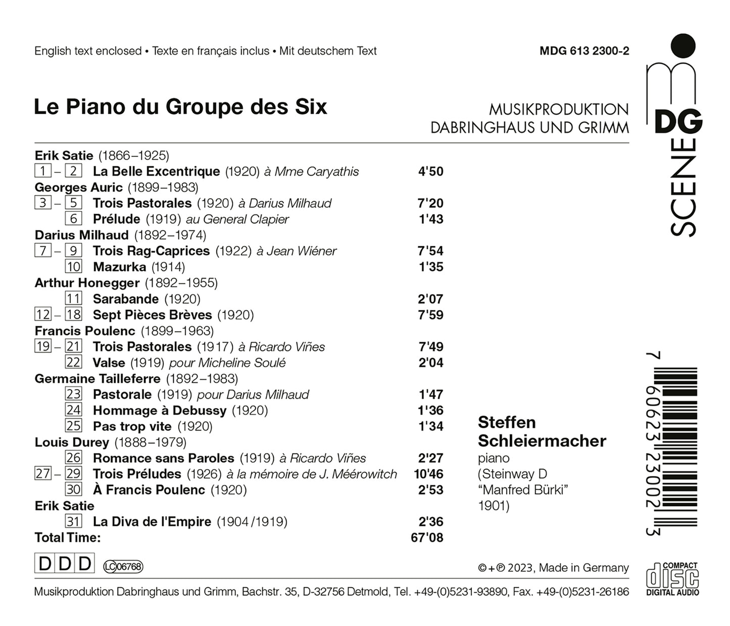 Le Piano Du Groupe Des Six