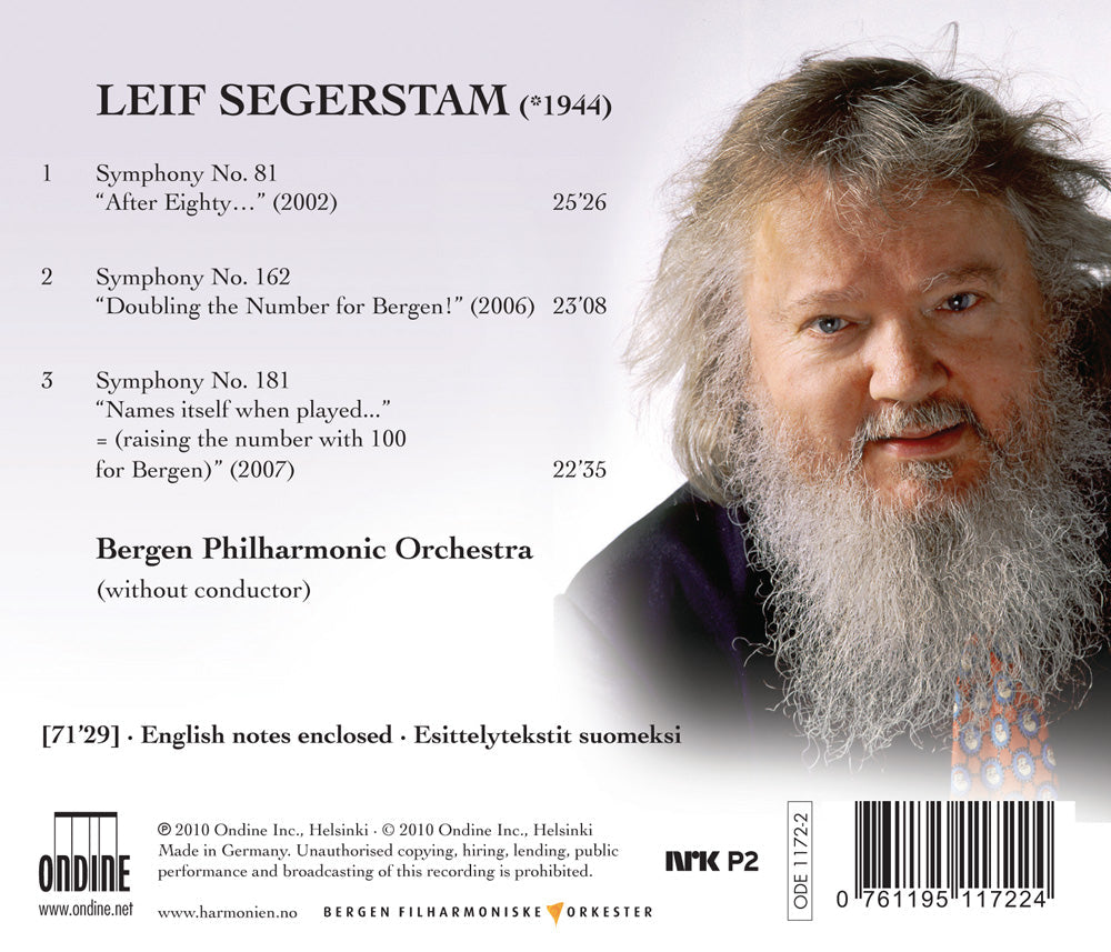 Segerstam: Symphonies Nos. 81, 162 & 181