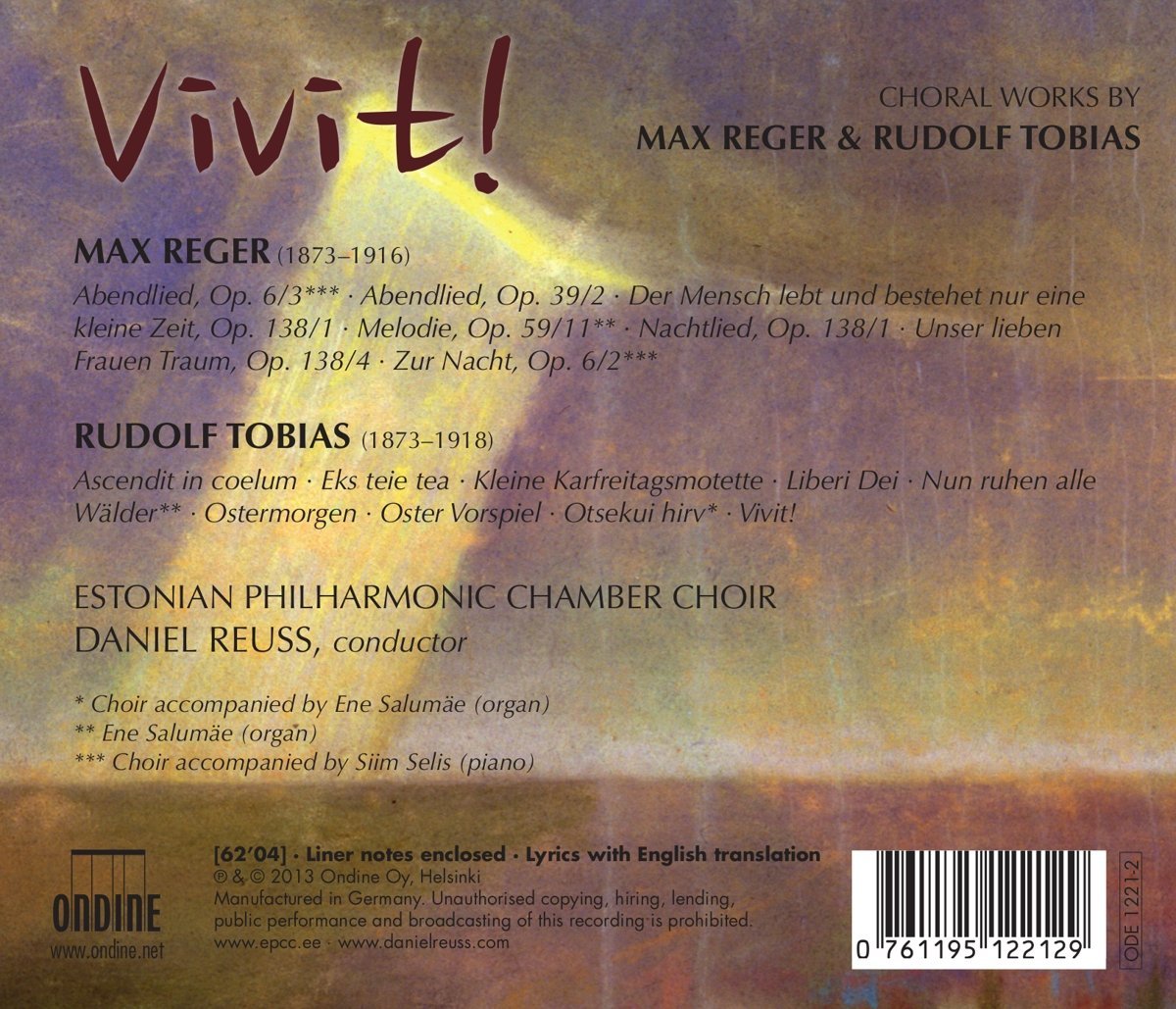 Vivit! - Choral Works by Reger & Tobias