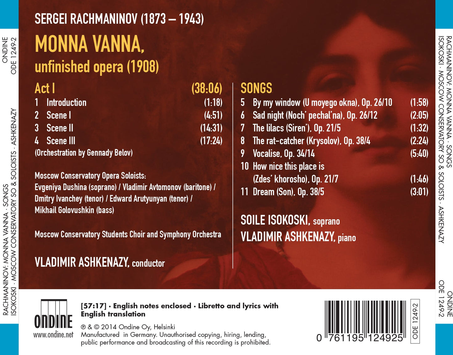 Rachmaninov: Monna Vanna & Songs
