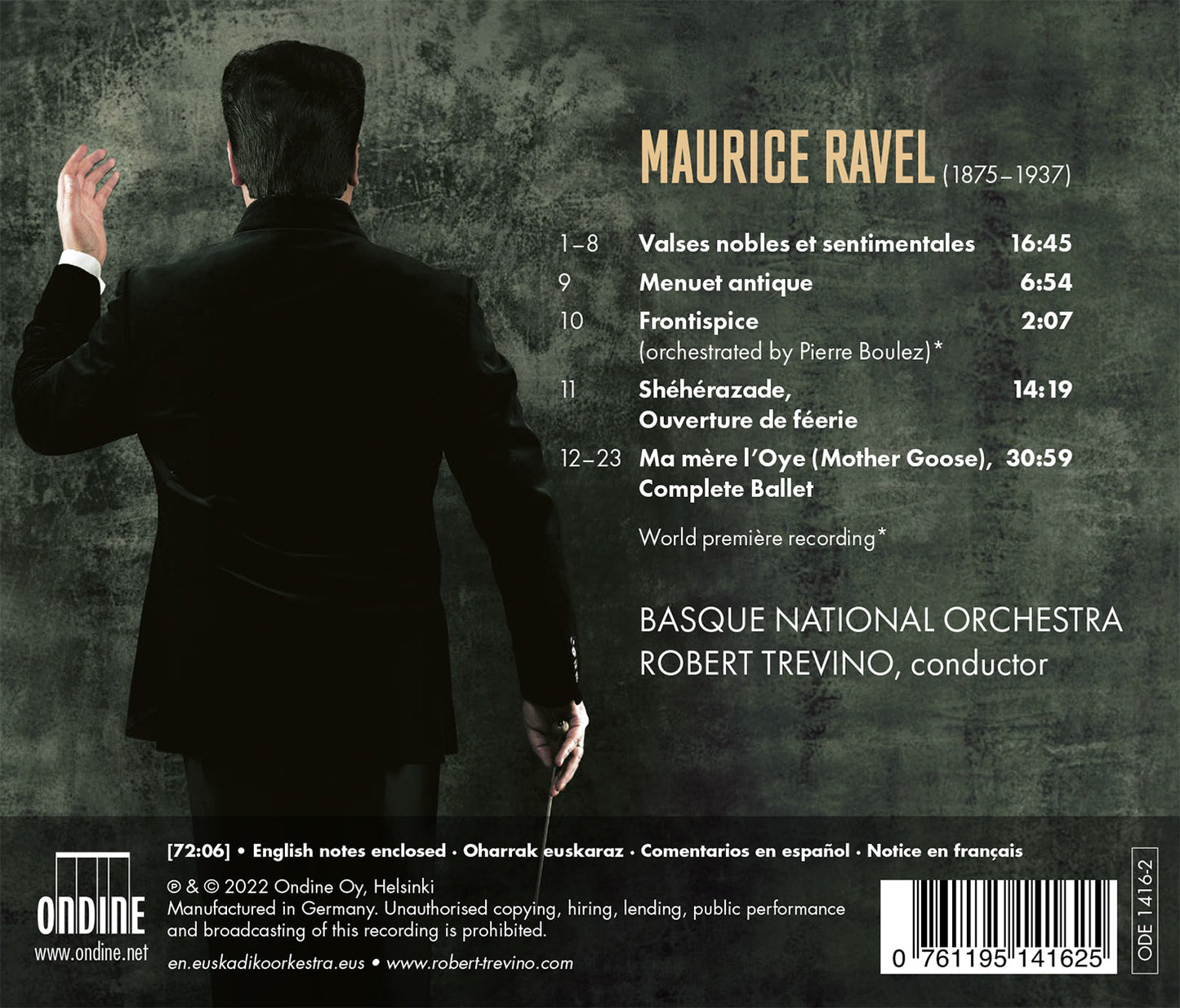 Ravel: Valses Nobles Et Sentimentales; Menuet Antique; Front