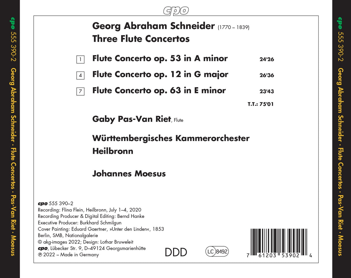 Schneider: Three Flute Concertos