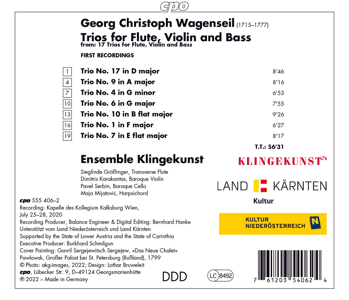 Wagenseil: Trio Sonatas