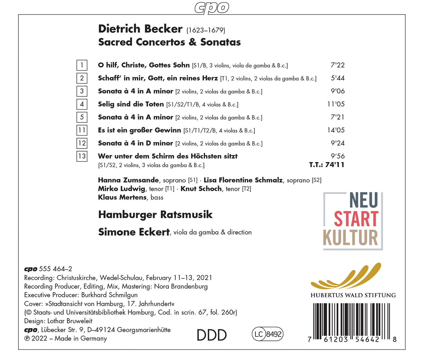 Becker: Sacred Concertos & Sonatas