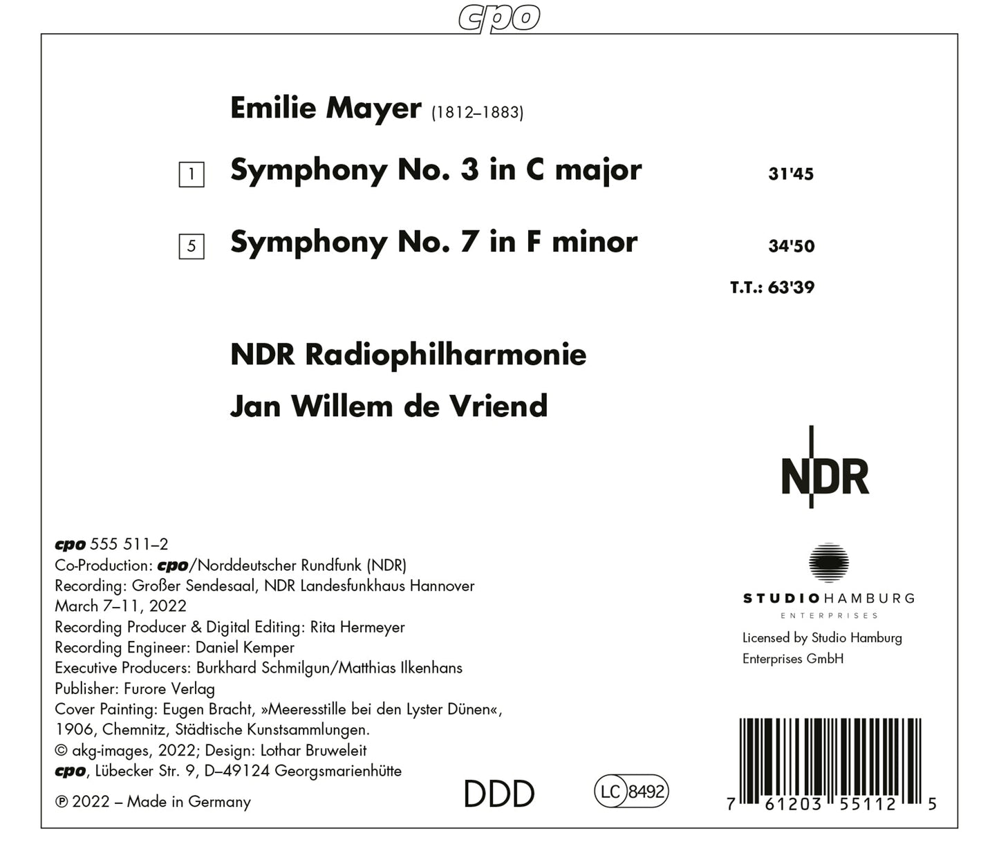 Mayer: Symphonies Nos. 3 & 7