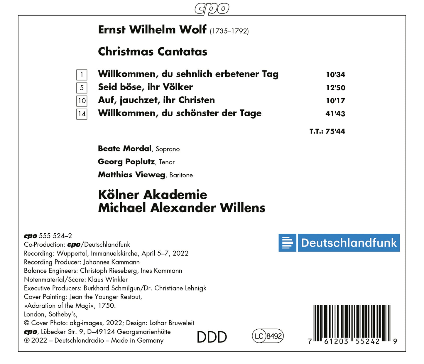 Wolf: Four Christmas Cantatas