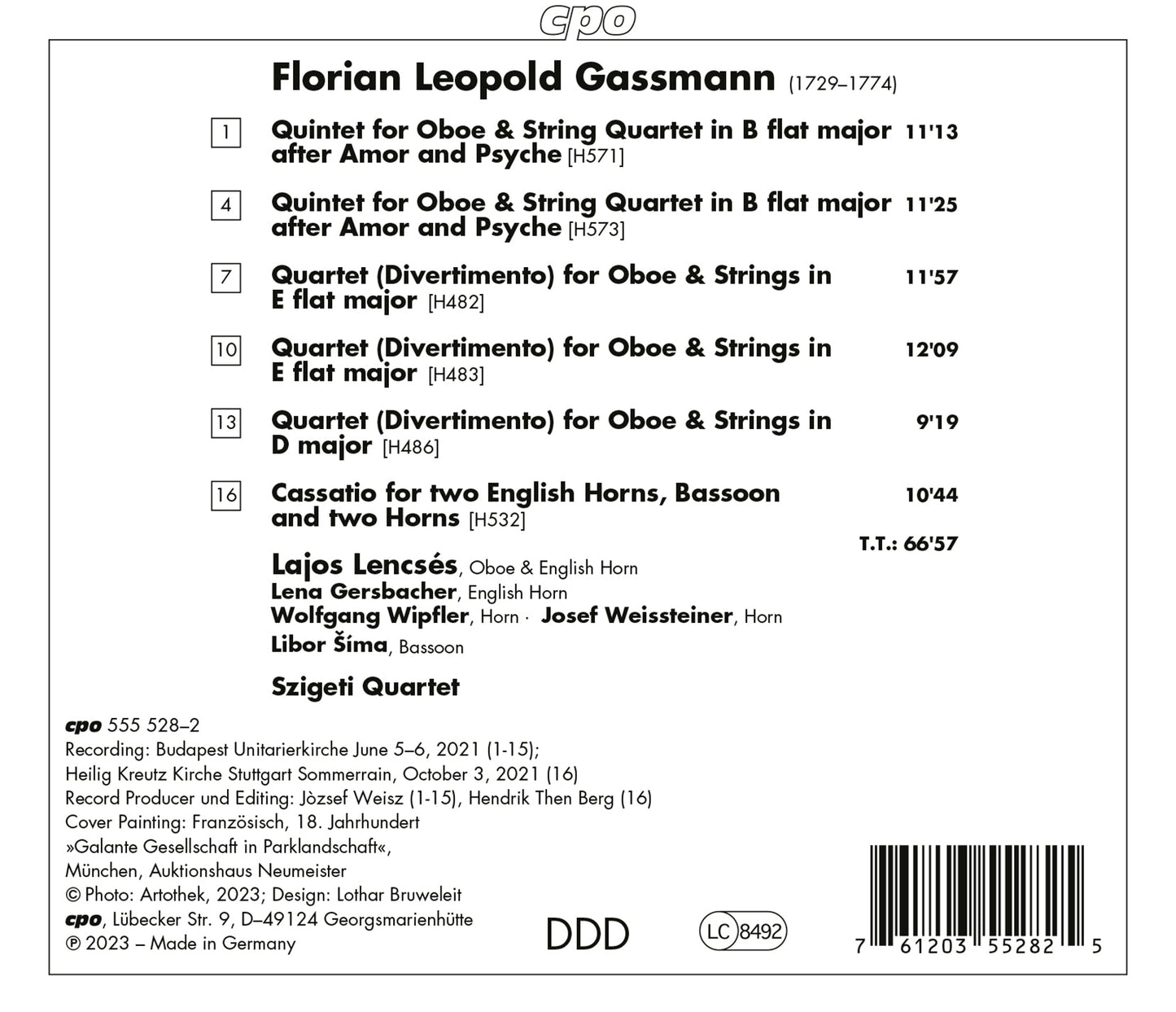 Gassmann: Oboe Quintets & Oboe Quartets