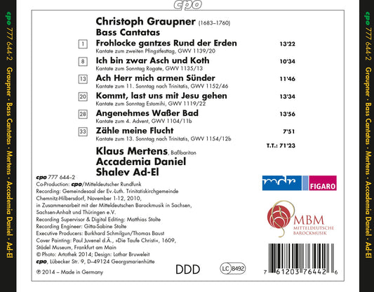 Graupner: Bass Cantatas