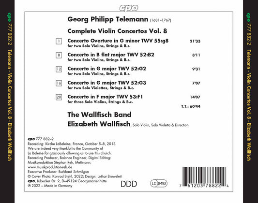 Telemann: Complete Violin Concertos, Vol. 8