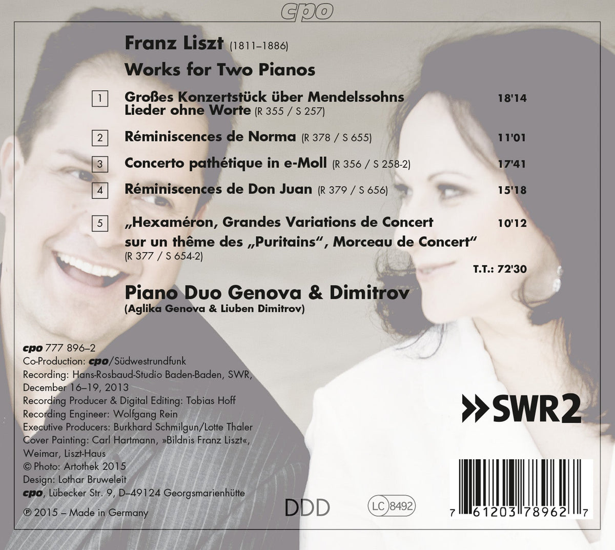 Liszt: Works for 2 Pianos