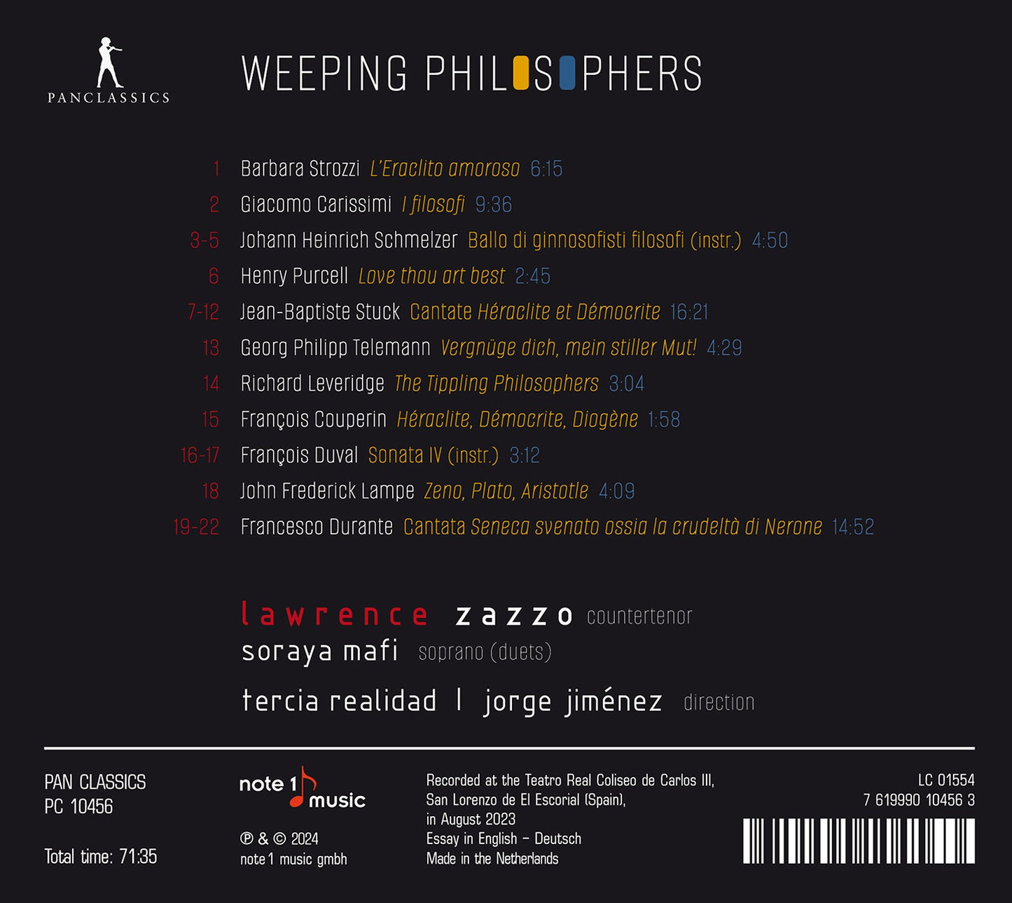 Weeping Philosophers  Lawrence Zazzo, Soraya Mafi, Tercia Realidad, Jorge Jimenez
