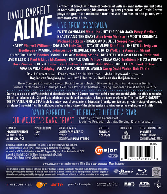 David Garrett: ALIVE - Live from Caracalla & The Private Life of a Star
