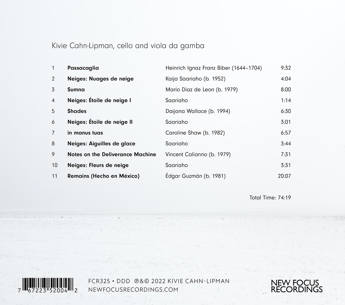 Biber, Calianno, Guzman, Leon, Saariaho, Shaw & Wallace: Sum