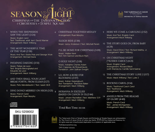 Season of Light- Christmas with The Tabernacle Choir & Orchestra [CD Video]
