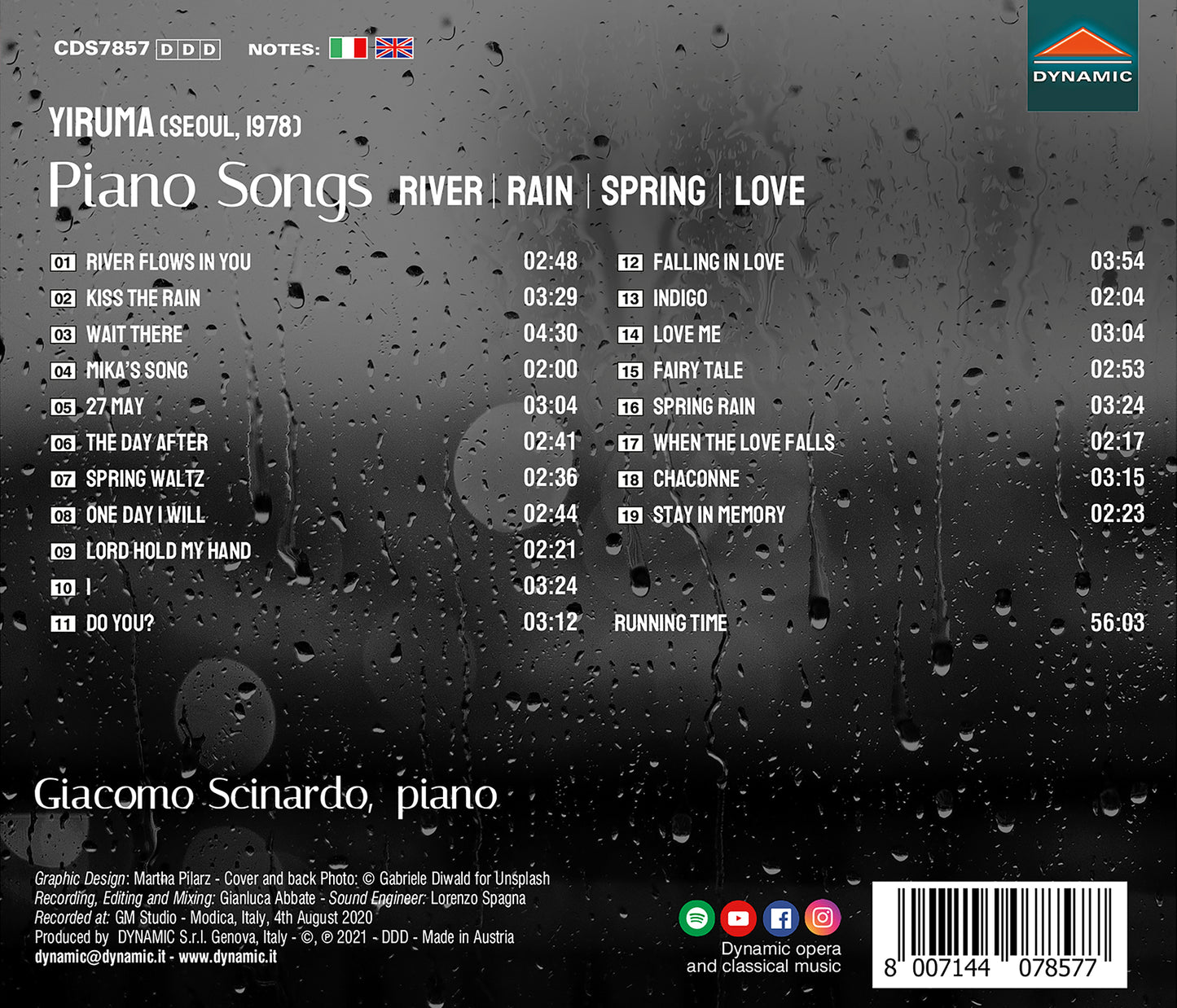Yiruma: Piano Songs, River  - Rain  - Spring  - Love