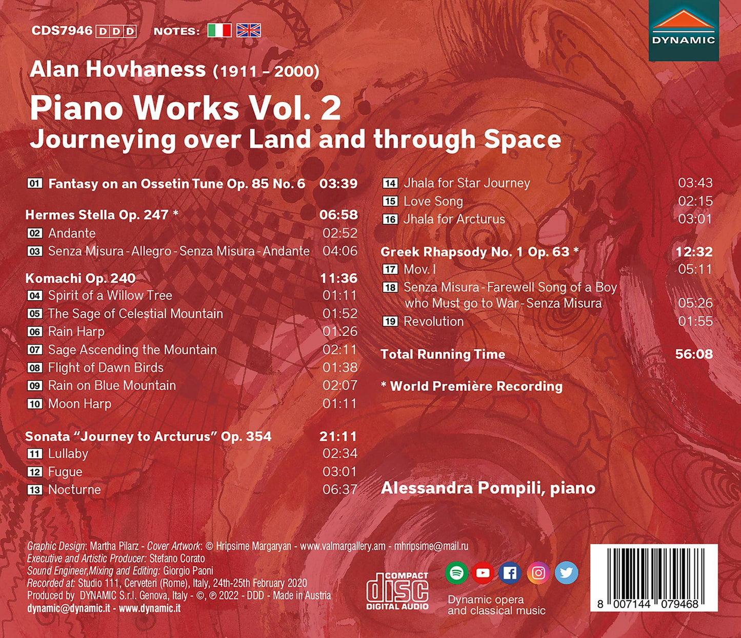 Hovhaness: Piano Works, Vol. 2 -Journeying over Land and thr