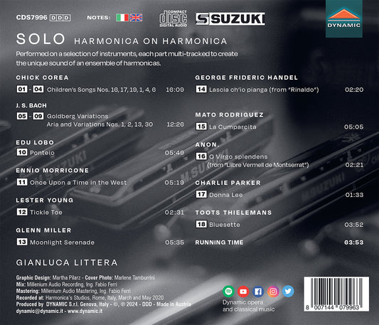 Corea, Bach, Morricone, Miller, Handel, Parker & Thielemans:  Gianluca Littera