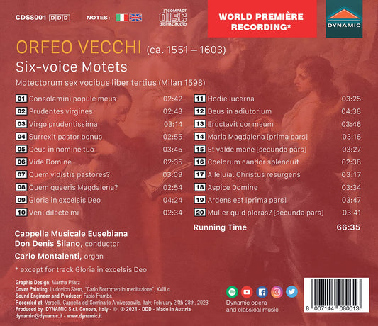 Vecchi: Six-Voice Motets, Motectorum sex vocibus liber terti