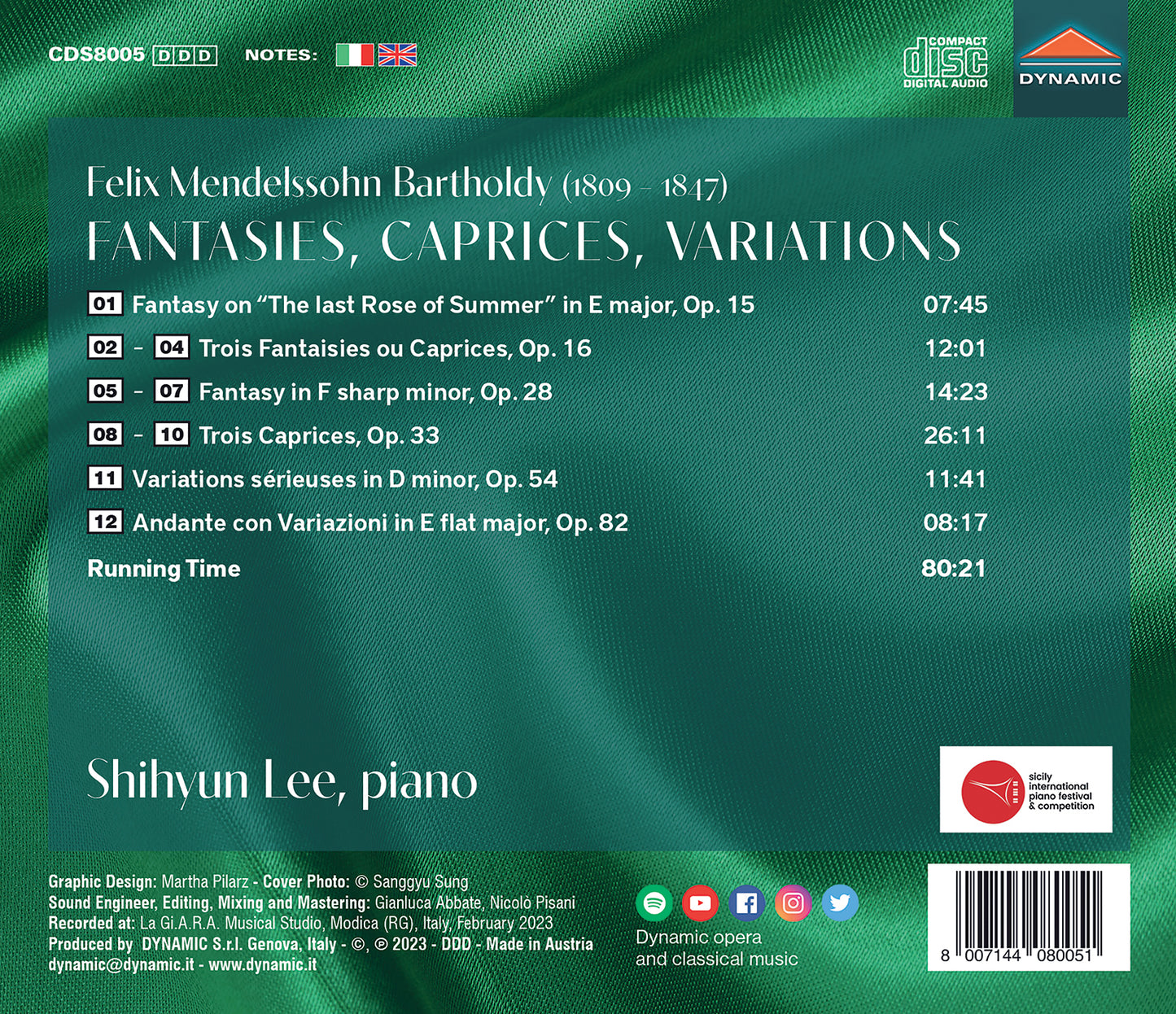 Mendelssohn: Fantasies, Caprices, Variations  Shihyun Lee