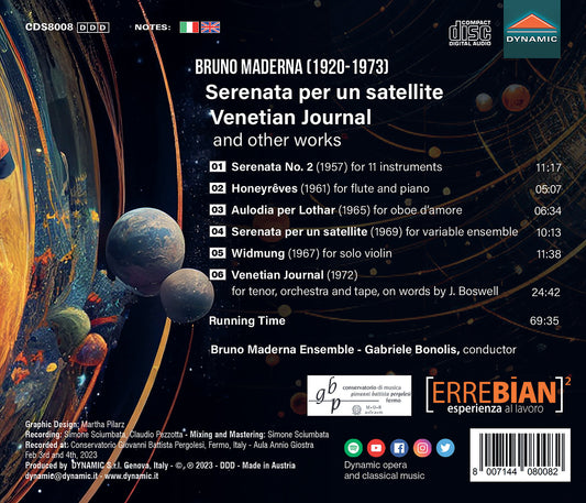 Maderna: Serenata Per Un Satellite; Venetian Journal; Other  Jack Jezzro