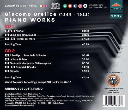 Orefice: Piano Works  Andrea Boscutti