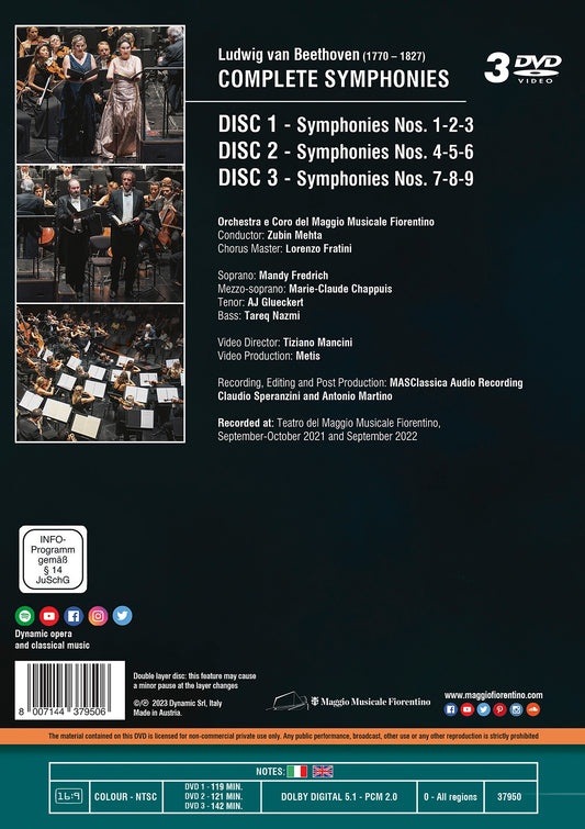 Beethoven: Complete Symphonies [3 DVDs]