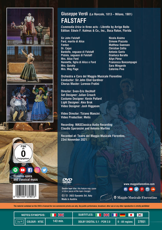 Verdi: Falstaff  Nicola Alaimo, Simone Piazzola, Matthew Swensen, Christian Collia, Antonio Gares, Gianluca Buratto,