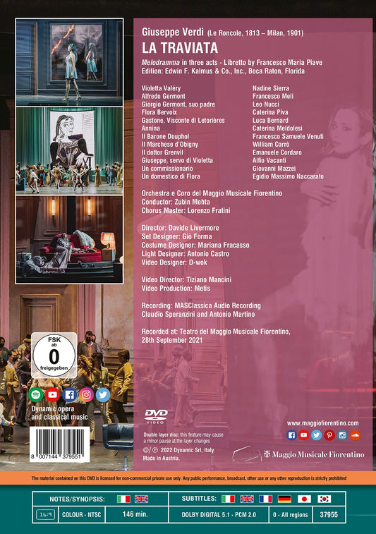 Verdi: La Traviata  Nadine Sierra, Francesco Meli, Leo Nucci, Caterina Piva, Luca Bernard, Caterina Meldolesi, Francesco