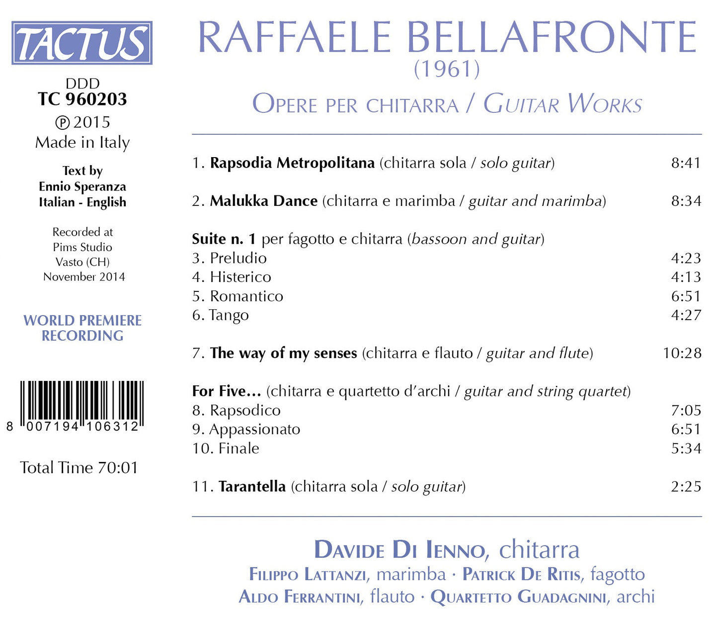 Bellafronte: Guitar Works