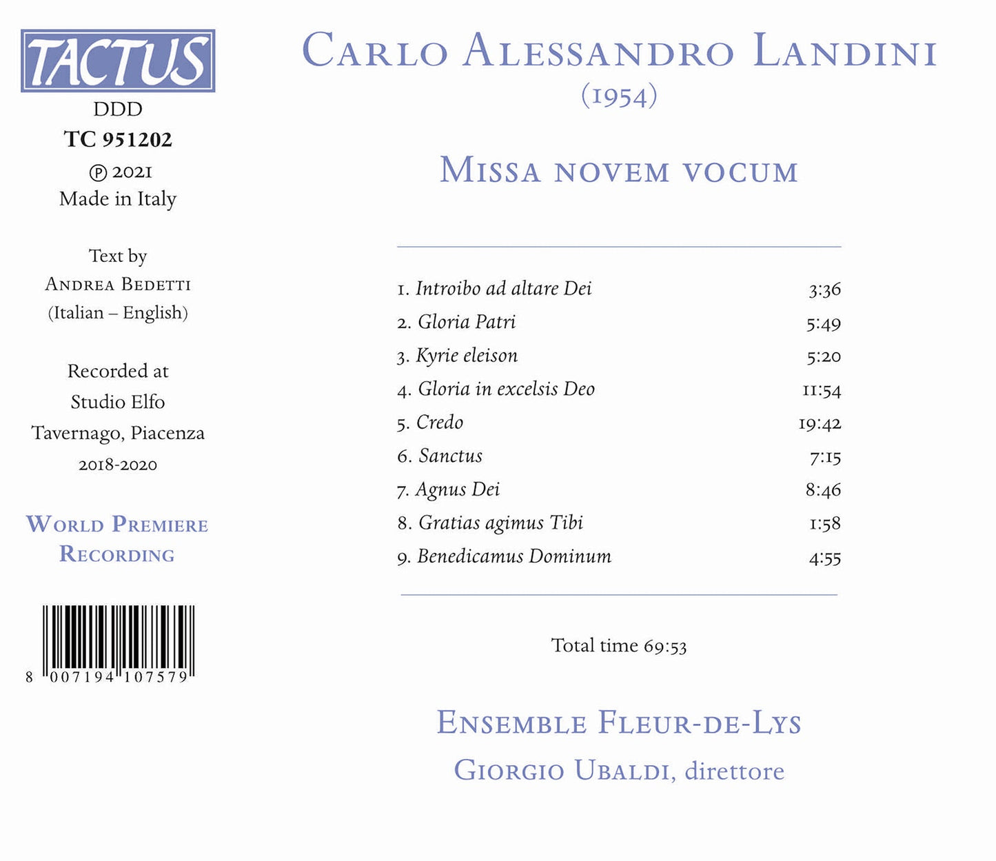 Landini: Missa novem vocum