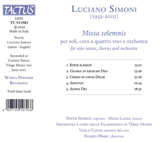 Simoni: Missa Solemnis