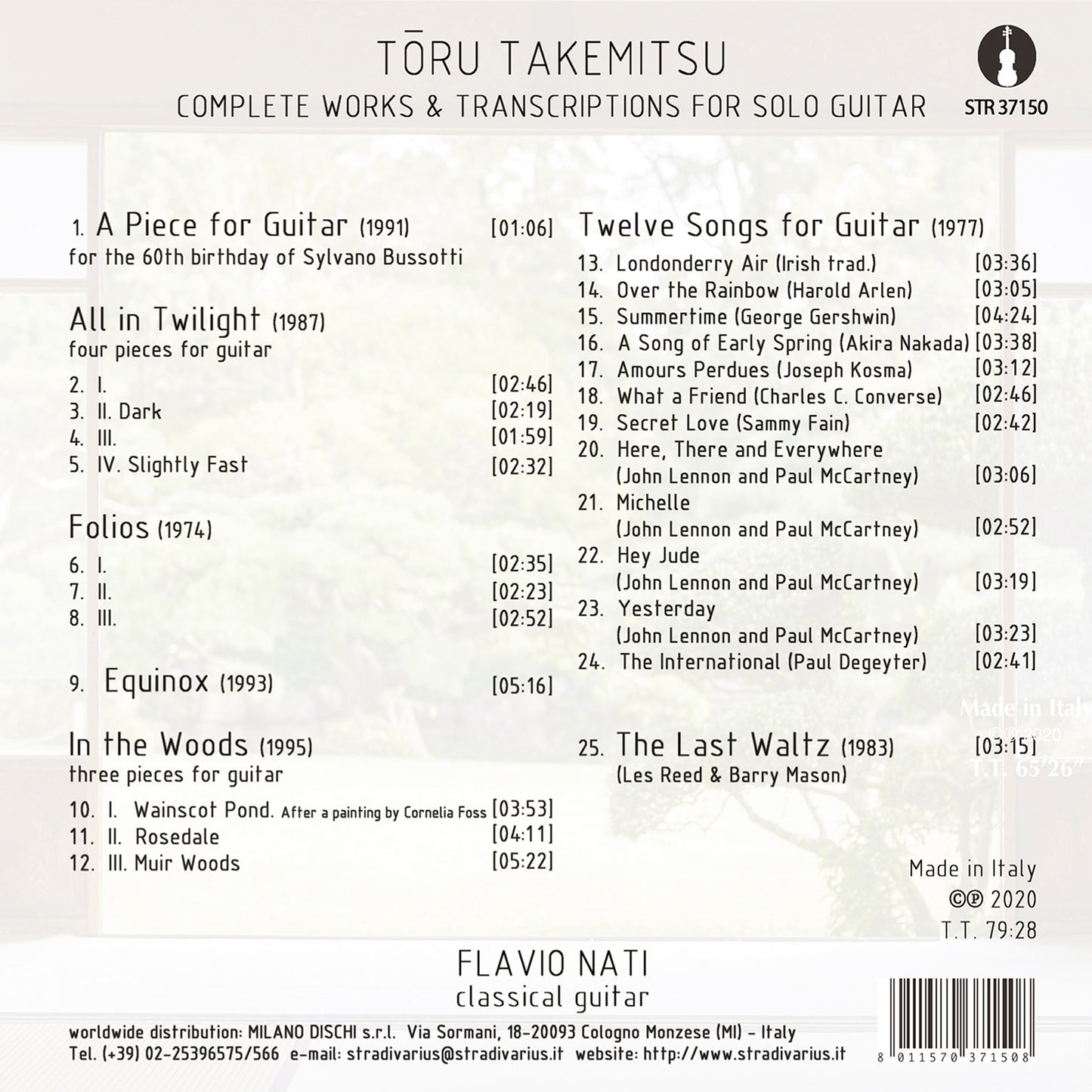 Toru Takemitsu: Complete Works & Transcriptions For Solo Gui