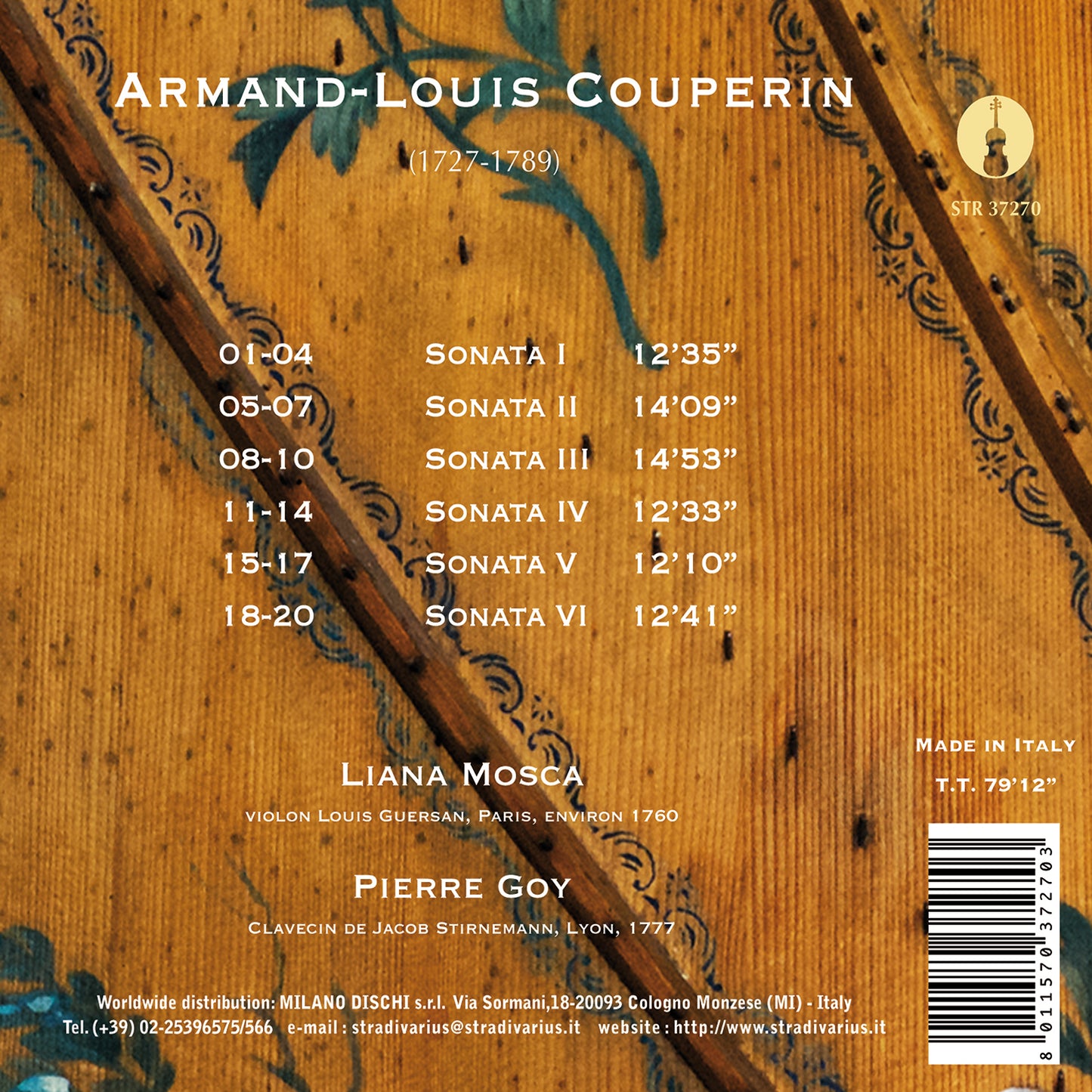 Couperin: Sonates En Pieces De Clavecin Avec Accompagnement  Liana Mosca, Pierre Goy