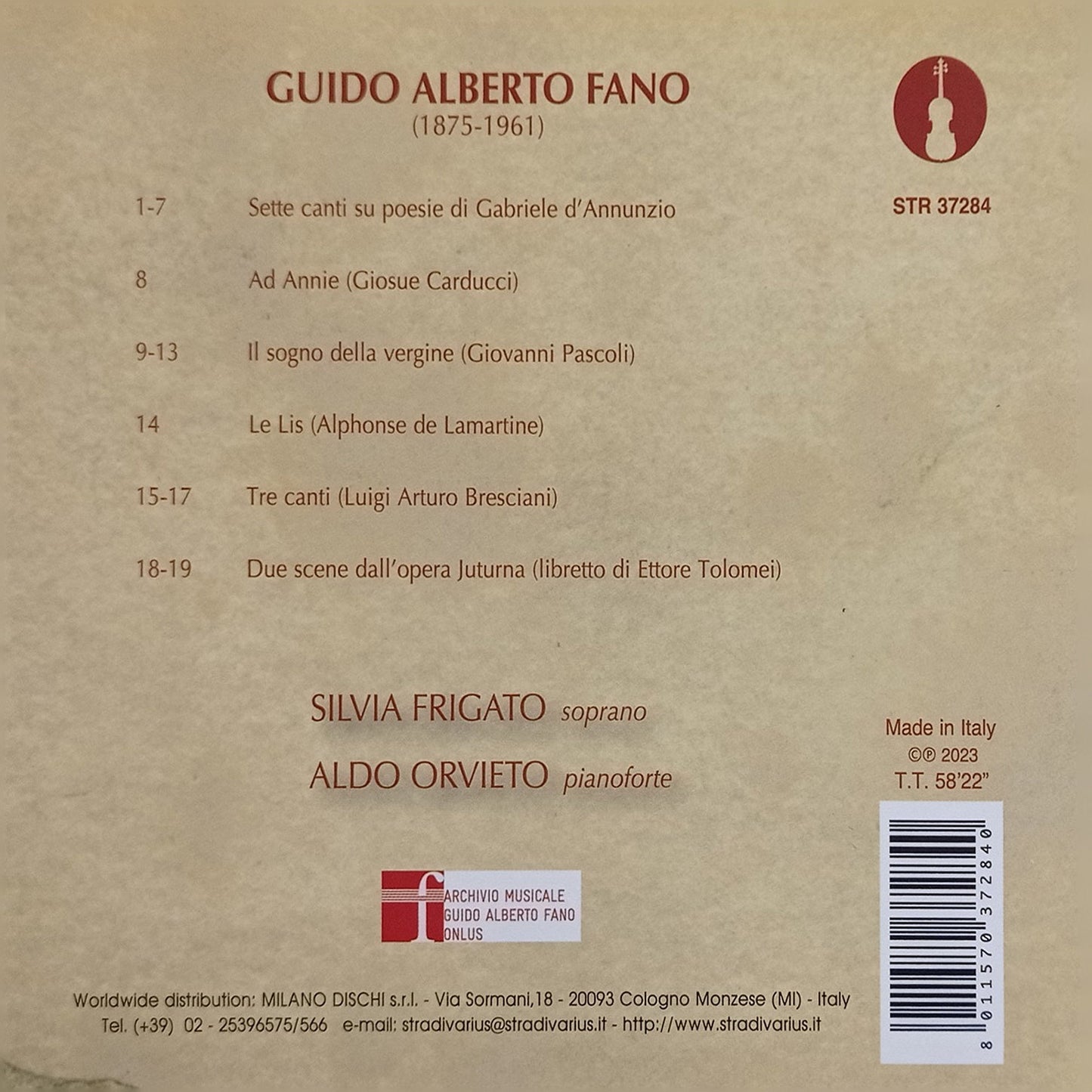 Fano: Canti
