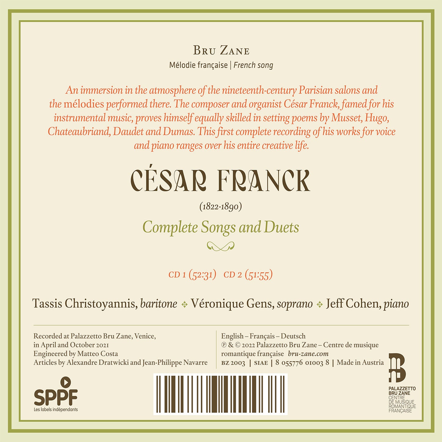 Franck: Complete Songs & Duets