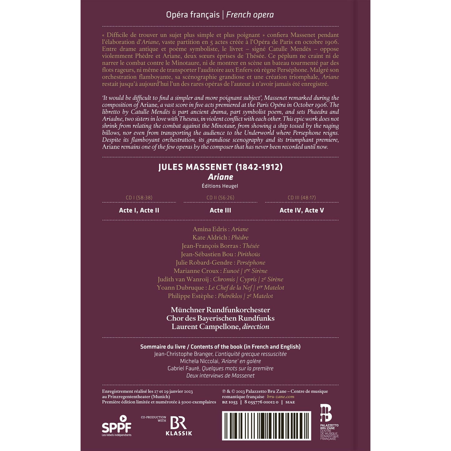 Massenet: Ariane / Campellone, Munich Radio Orchestra