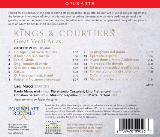Kings And Courtiers: Great Verdi Arias
