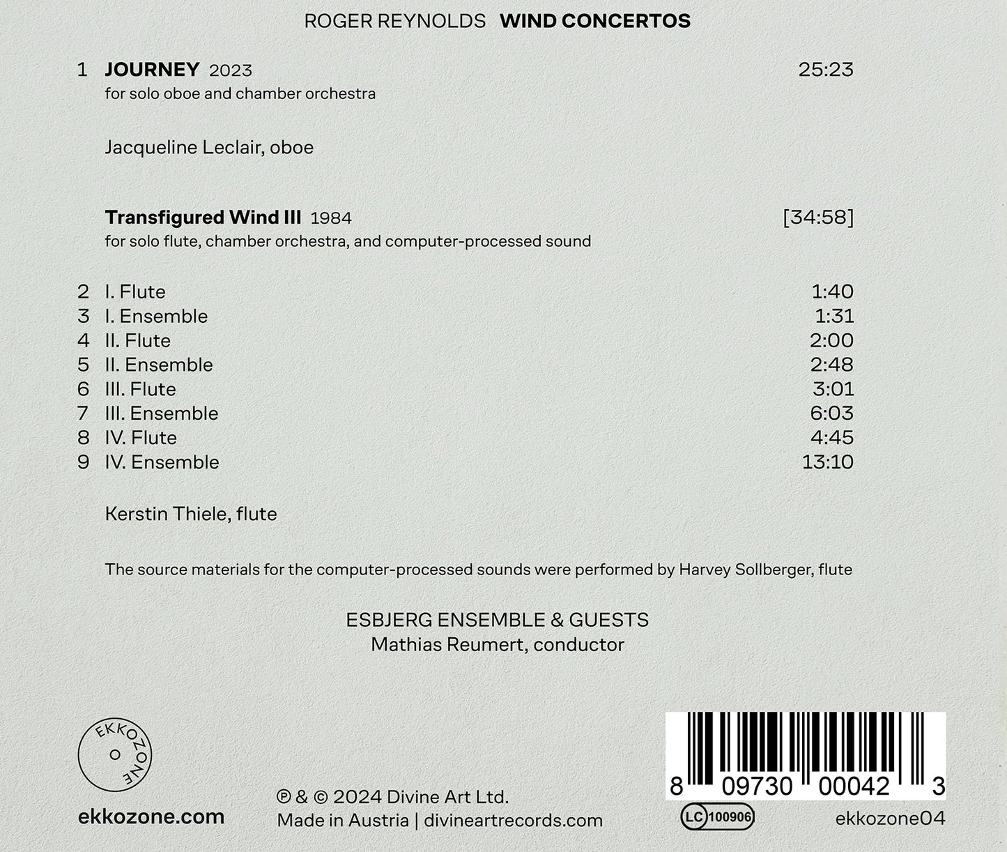 Reynolds: Wind Concertos