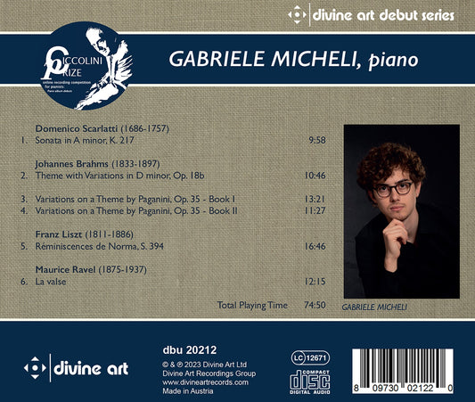 Brahms, Liszt, Ravel & Scarlatti: Ciccolini Prizewinner Reci