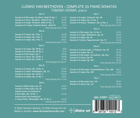 Beethoven: Complete 35 Piano Sonatas  Tamami Honma